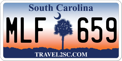 SC license plate MLF659