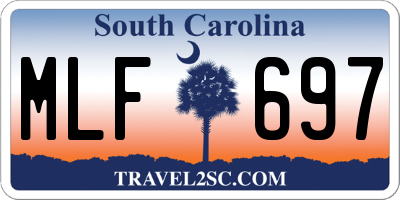 SC license plate MLF697