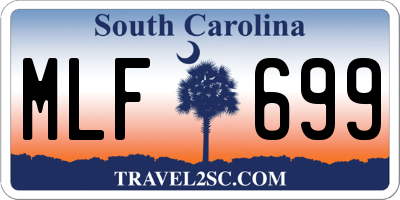 SC license plate MLF699