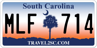 SC license plate MLF714