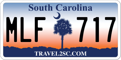 SC license plate MLF717