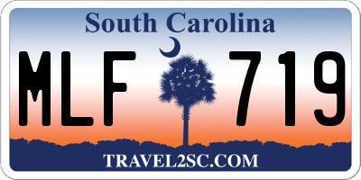 SC license plate MLF719