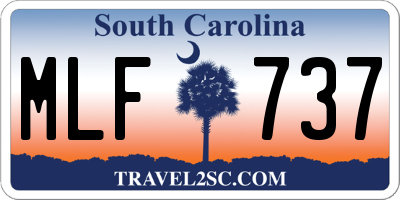 SC license plate MLF737
