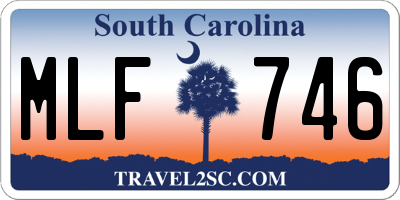 SC license plate MLF746