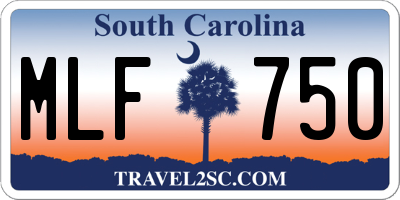 SC license plate MLF750