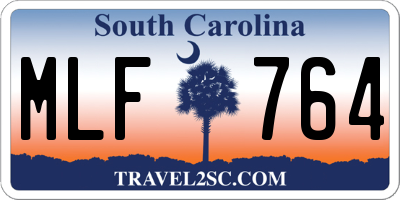 SC license plate MLF764