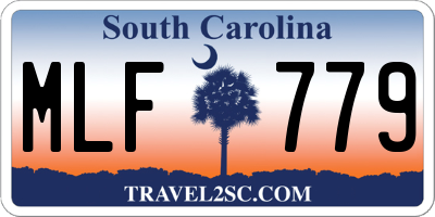 SC license plate MLF779