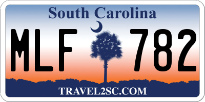 SC license plate MLF782