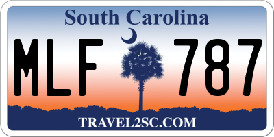 SC license plate MLF787