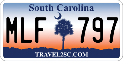 SC license plate MLF797