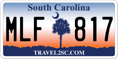 SC license plate MLF817
