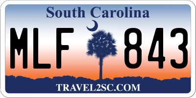 SC license plate MLF843