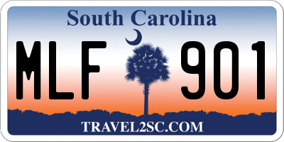 SC license plate MLF901