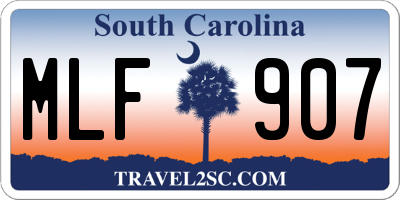 SC license plate MLF907