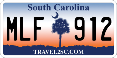 SC license plate MLF912