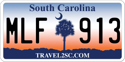 SC license plate MLF913