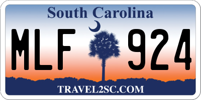 SC license plate MLF924