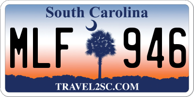 SC license plate MLF946
