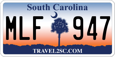 SC license plate MLF947