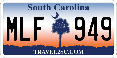 SC license plate MLF949
