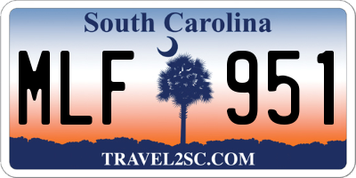 SC license plate MLF951