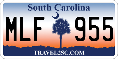 SC license plate MLF955