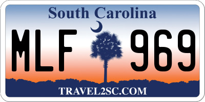 SC license plate MLF969
