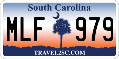SC license plate MLF979