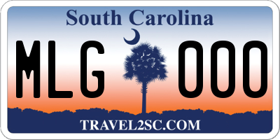 SC license plate MLG000