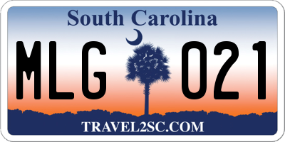 SC license plate MLG021