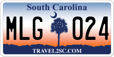 SC license plate MLG024