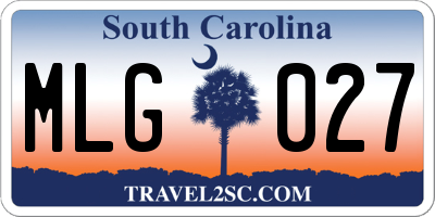SC license plate MLG027