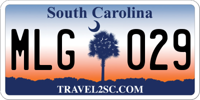 SC license plate MLG029