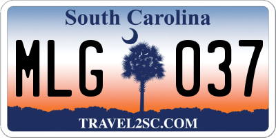 SC license plate MLG037
