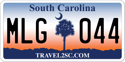 SC license plate MLG044