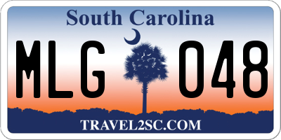 SC license plate MLG048