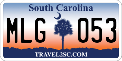 SC license plate MLG053