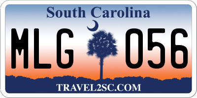 SC license plate MLG056