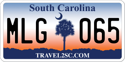 SC license plate MLG065