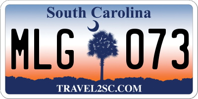 SC license plate MLG073