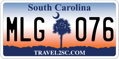 SC license plate MLG076