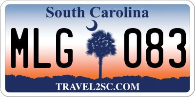 SC license plate MLG083