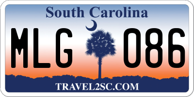 SC license plate MLG086