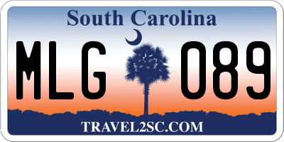 SC license plate MLG089