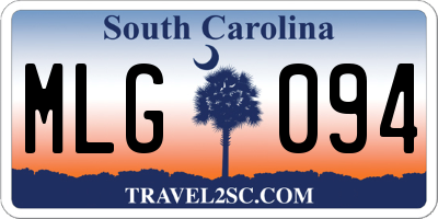 SC license plate MLG094
