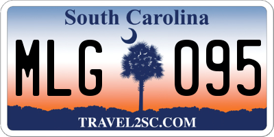 SC license plate MLG095