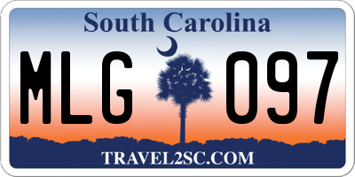 SC license plate MLG097