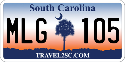 SC license plate MLG105