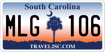 SC license plate MLG106