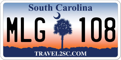 SC license plate MLG108